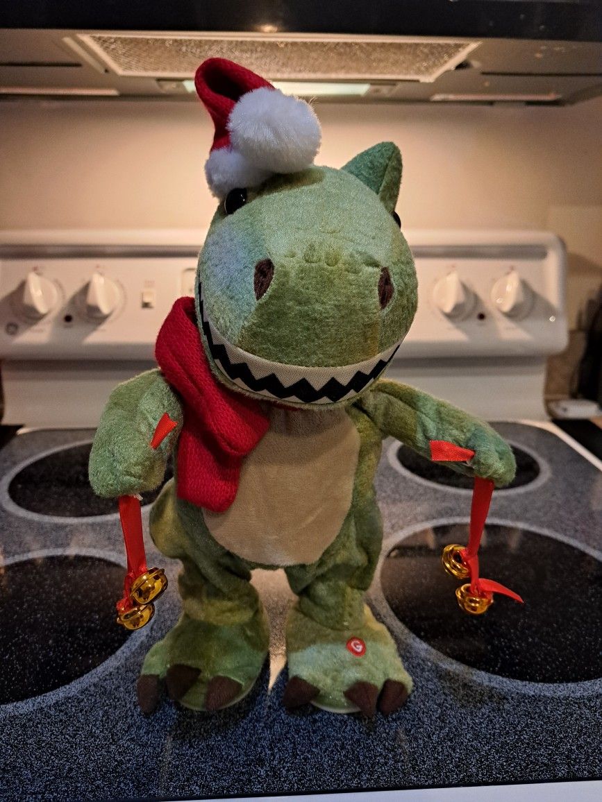 Animated Dancing CHRISTMAS Dinosaur To Twist And SHOUT