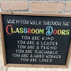 Classroom Door Sign