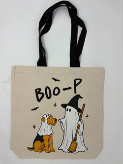Halloween Canvas Tote Bag Boo-P