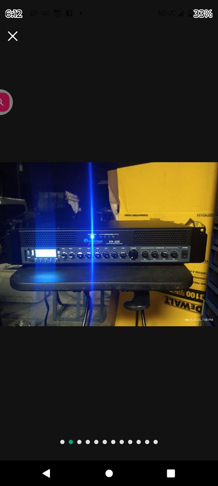 Soundtrack Pro Audio STP-600 Bluetooth Class D Broadcast Amplifier
