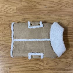Brand New Suede And Sherpa Dog Coat S