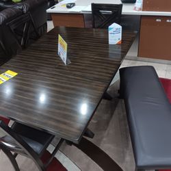 *Memorial Day Extended*---Kelly Dining Table Sets W/4 Chairs And Bench---Now $699---Delivery And Setup Available 