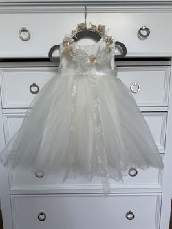 David’s Bridal Dress and Headband Set - 18mo.