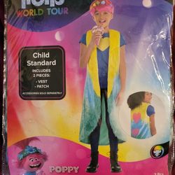 Halloween Costume Child Boys Girls Youth Trolls World Tour Poppy Troll Size Kids Medium Standard  Up To Size 10