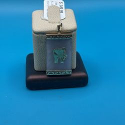 14k Gold Jade Elephant Pendant 