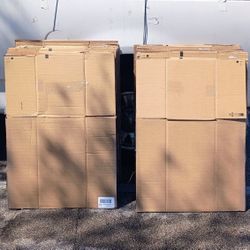 44 Cardboard Storage Moving Boxes Brown Bins Stackable 