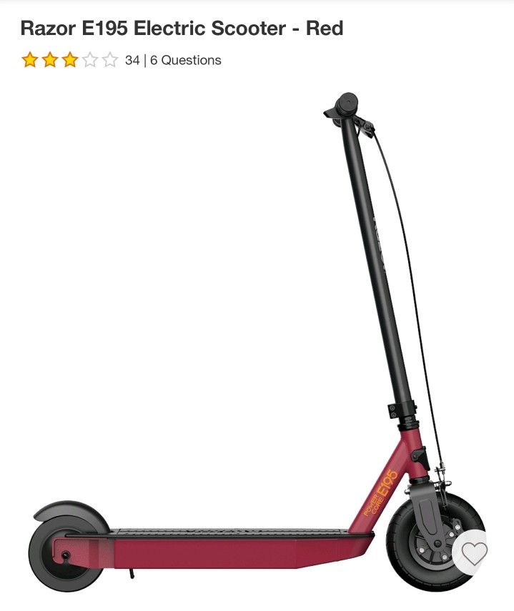 Razor · E195 · Electric Scooter Red
