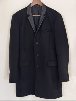 The Kooples Leather Collar Wool Jacket (Large)