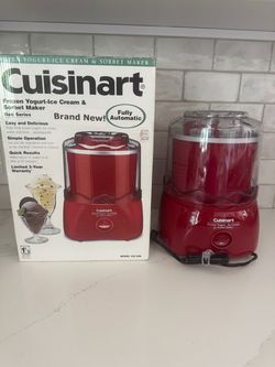 Cuisinart Frozen Yogurt, Ice Cream & Sorbet Maker – Red Series