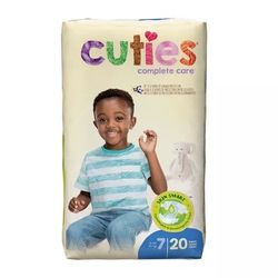 Cuties Size 7 Diapers 100 ct