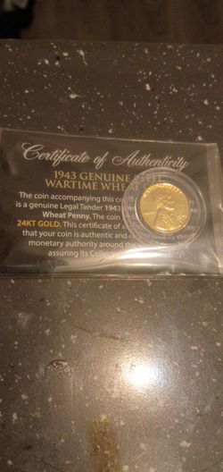 1943 24k gold penny