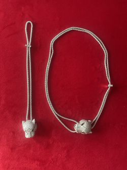 Like Cartier Panthere Panther Necklace Bracelet