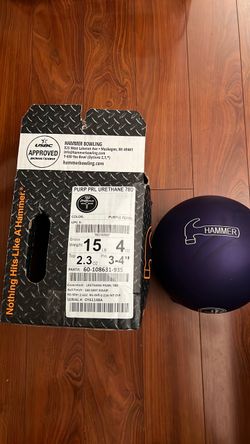 Purple hammer bowling ball
