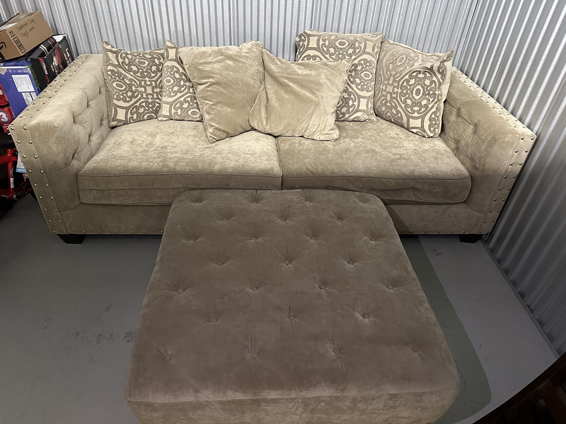 Tan Oversize Couch
