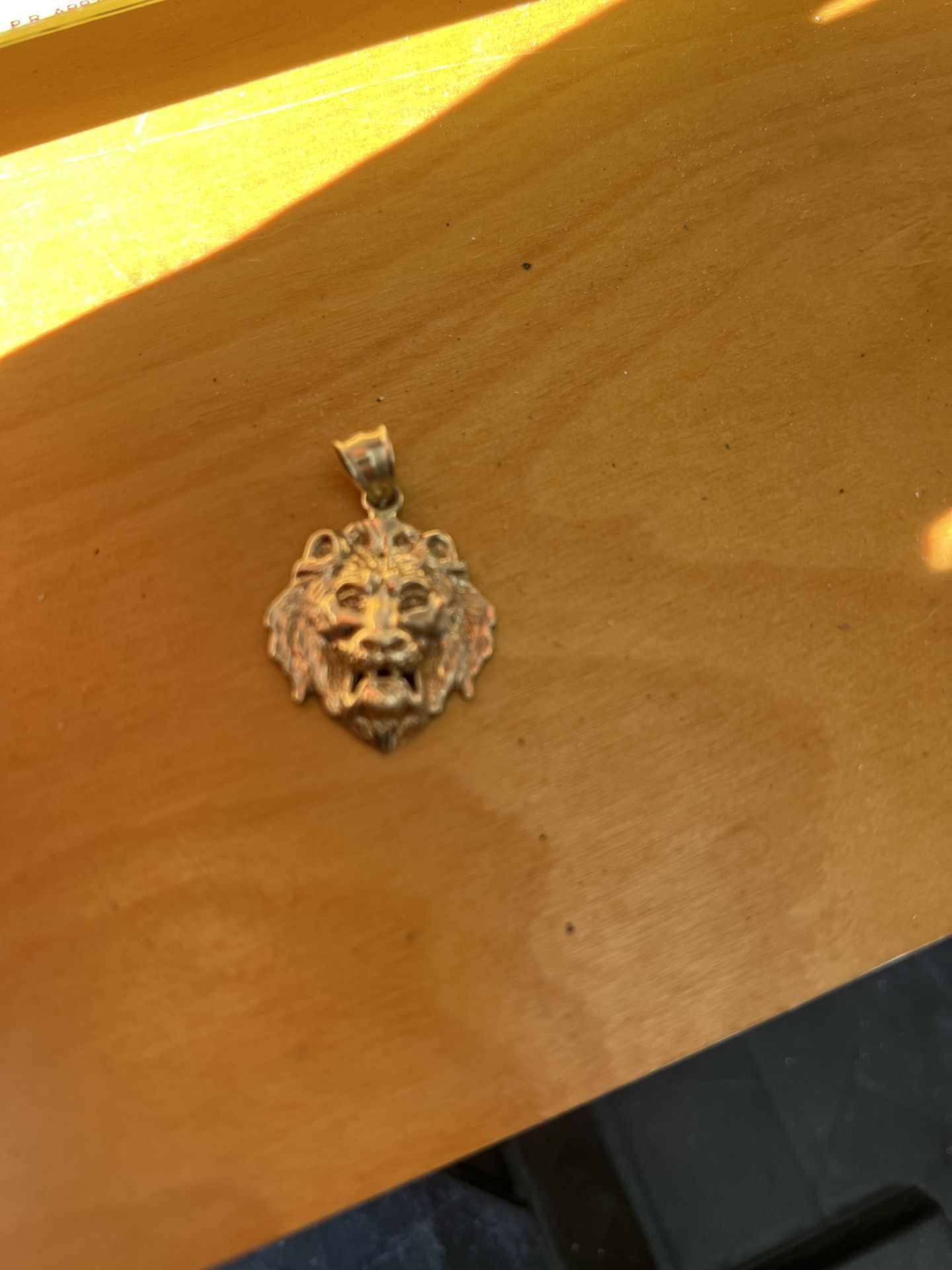 10k Gold Charm Lion Face