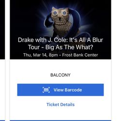 2 Drake and J Cole tickets