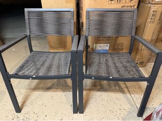 4 Outdoor Woven Rattan Chairs