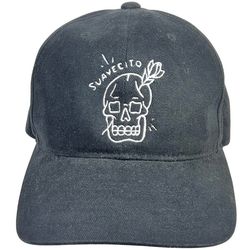 Suavecito Pomade Skull Rose Embroidered Hoop Loop Hat Black Promo Cap