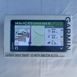 Garmin DriveSmart 65 with Amazon Alexa, 6.95 Inch Sat Nav with Alexa Built-in, Edge-to-Edge Display, Full Europe Map Updates, Live Traffic, Hands