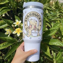 Disney Winnie the Pooh Brand new 40 oz double wall stainless travel office tumbler THE QUENCHER H2.0 FLOWSTATEâ„¢ TYPE. Super cute 40 oz coffee & drin