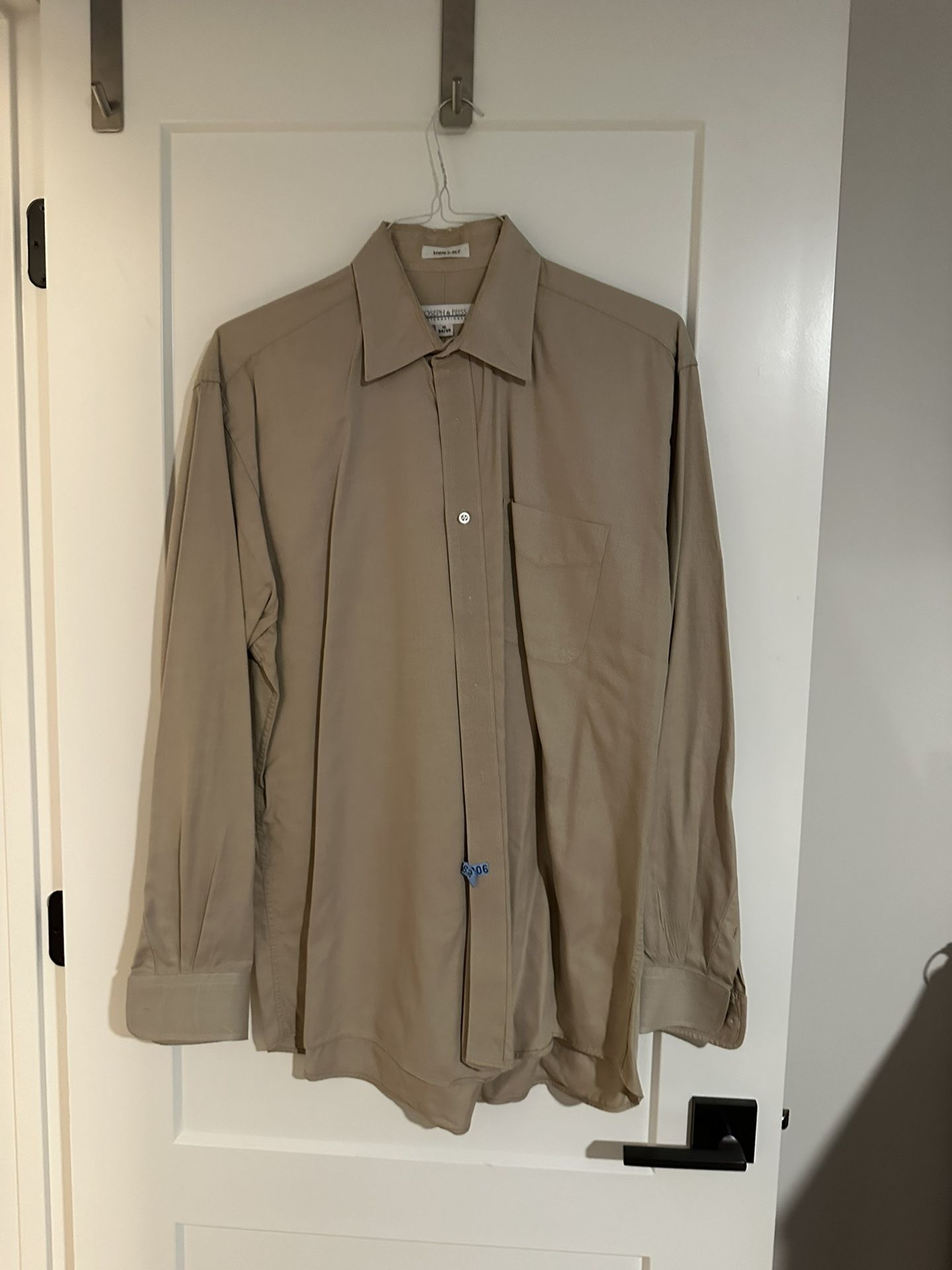 Joseph & Feiss Tan 16, 34/35 Dress Shirt 