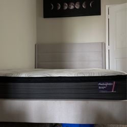 Grey Bed Frame And Mattress 