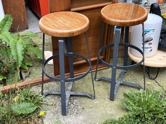Two West Elm Bar Stools