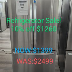 27cu Counter Depth French Door Refrigerator with Internal Water Dispenser 