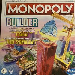 Monopoly Builder Board Game.  New - Never Opened