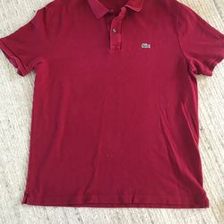 Lacoste Shirt Red Size XXL