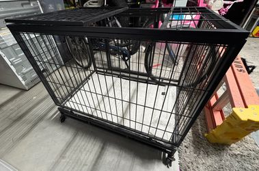 Large Heavy Duty Dog Crate with Wheels