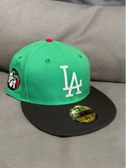 MLB new era Los Angeles dodgers green black Mexico edition color way patch 59fifty fitted hats size 7, 7 3/8 and 7 1/2