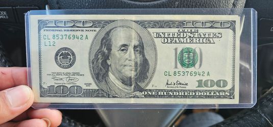 $100 federal reserve note