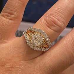 Engagement and Wedding Diamond Ring Set