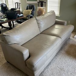 BASSET LEATHER COUCH 