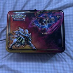 Pokémon Lunch Tin + Filled With Bulk And Holo Cards 