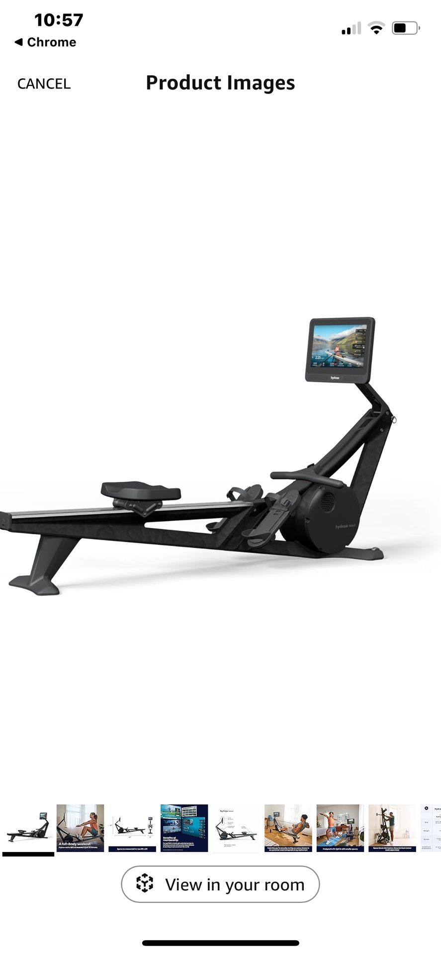 Hydrow Wave Row Rowing Machine with 16" HD Touchscreen & Speakers - Foldable | Live Home Workouts, Subscription Required New 895$ Pick up Phoenix 43rd