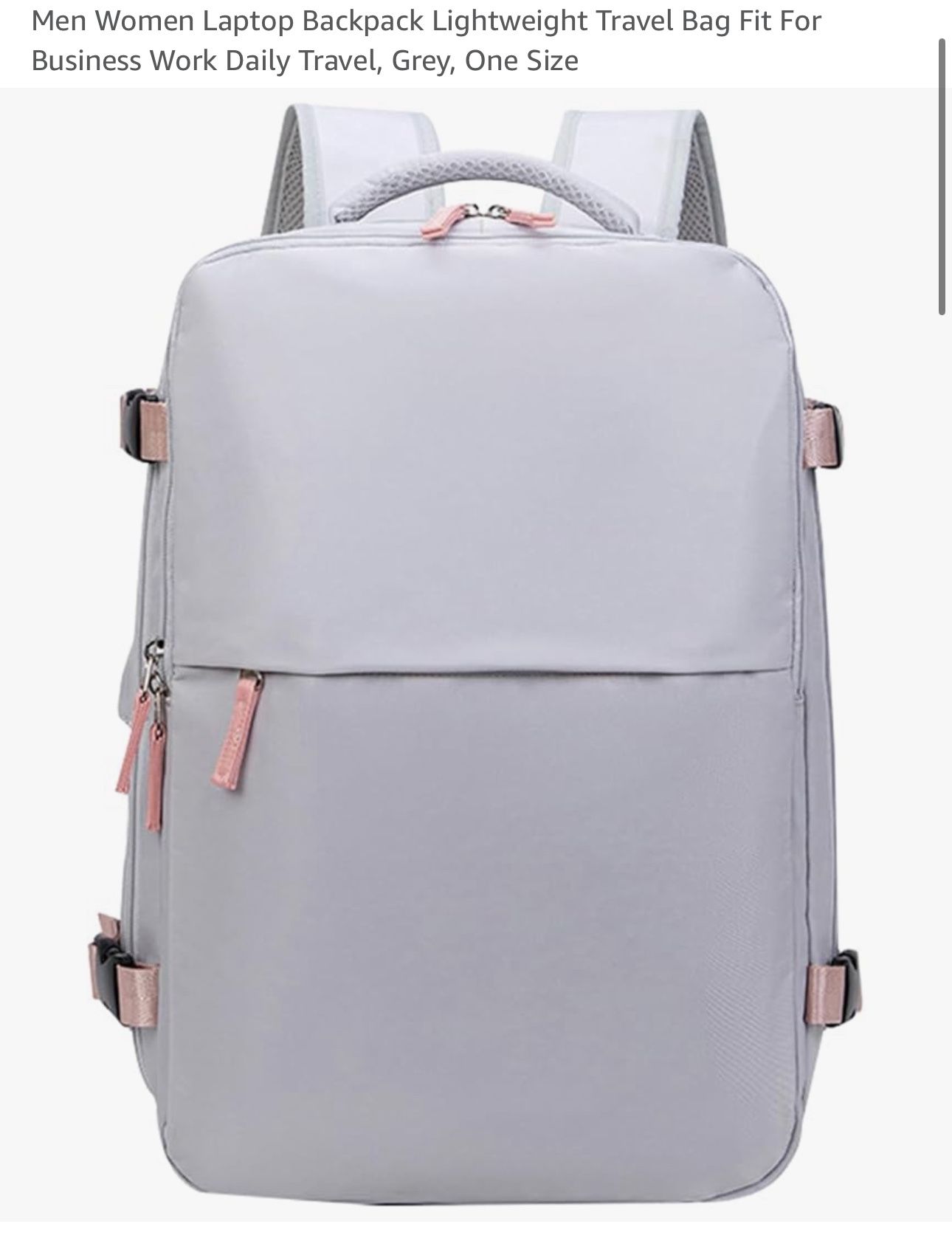 Men Women Laptop Backpack Lightweight Travel Bag Fit For Business Work Daily Travel, Grey, One Size