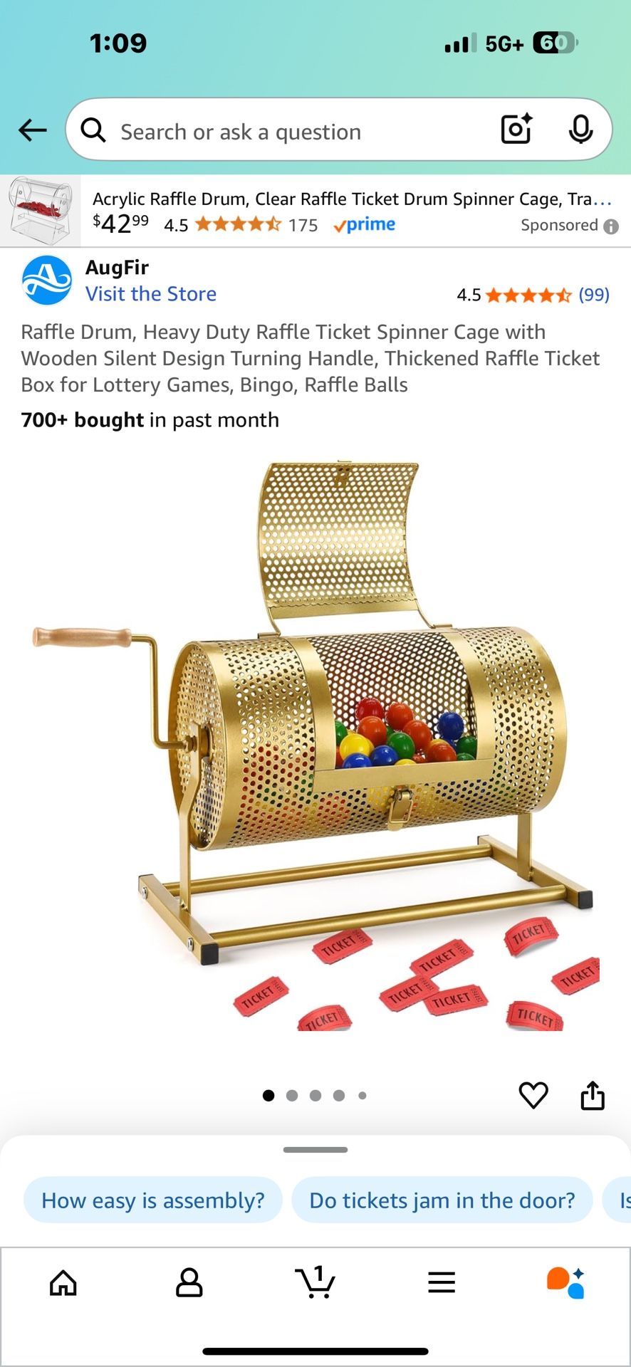 Raffle Drum New $35