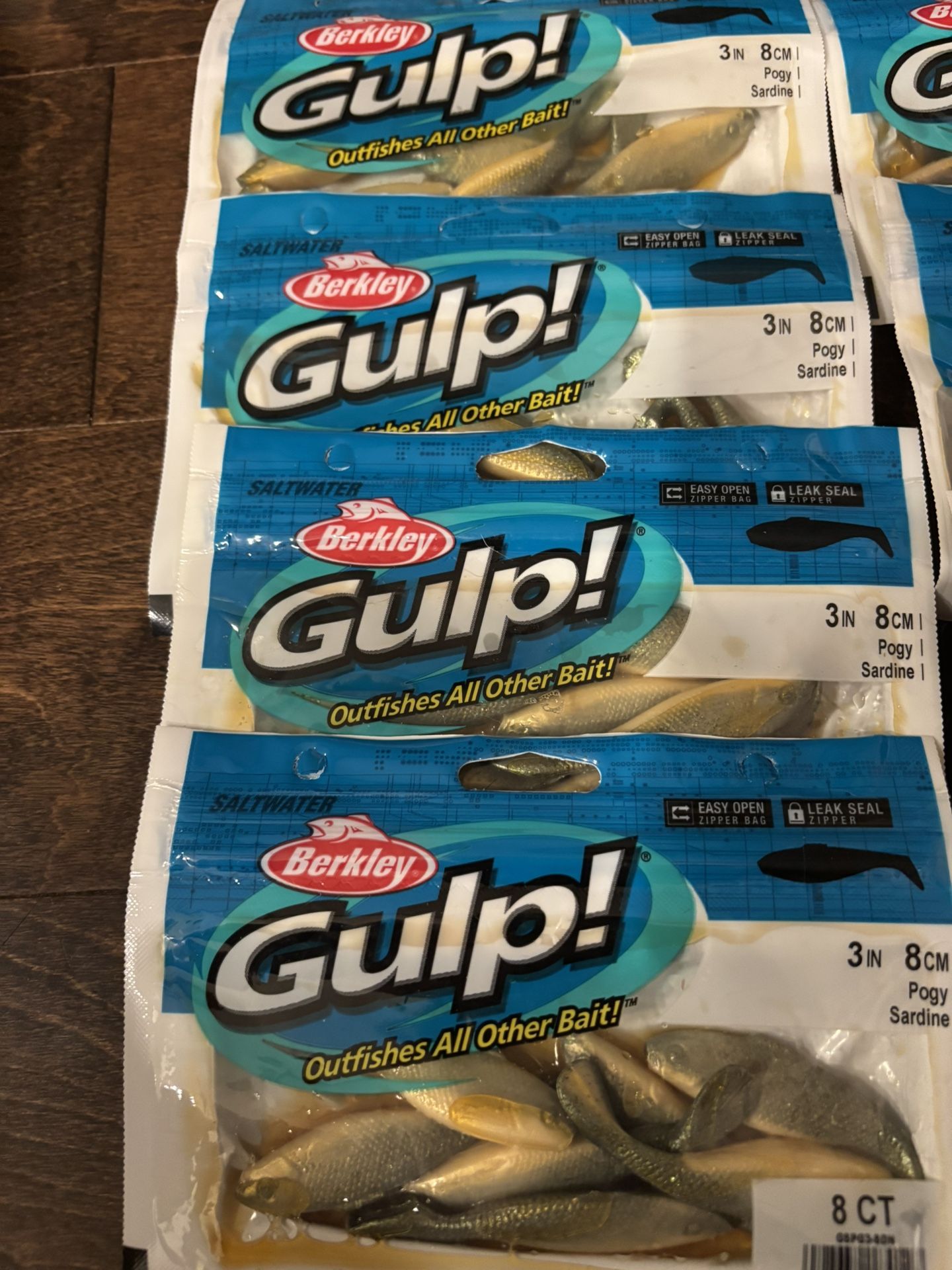 Berkeley Gulp Pogy-Sardine x 4