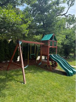 Wooden Backyard Playset / Swing Set – You Dismantle & Haul Away – $250 OBO