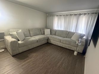 Luxurious high-quality light Gray couch feather inserts in all sections