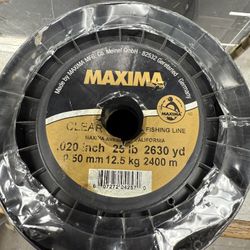 Maxima MBP 25 Clear fishing reel line spool ocean freshwater,  Monofilament Fishing Line 25 lb 2630 Yards