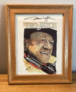 John Wayne "Big Jake" Framed Baked On Tile Art by Katie West (*RARE 1 OF 1)
