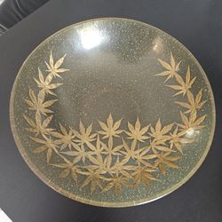 Vintage Gold Leaf Resin Bowl