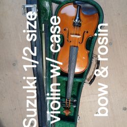 Top Quality 1/2 Size Suzuki Solid Maple Wood Violin 
