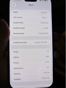 iPhone 17 air  256 gb  carrier unlocked