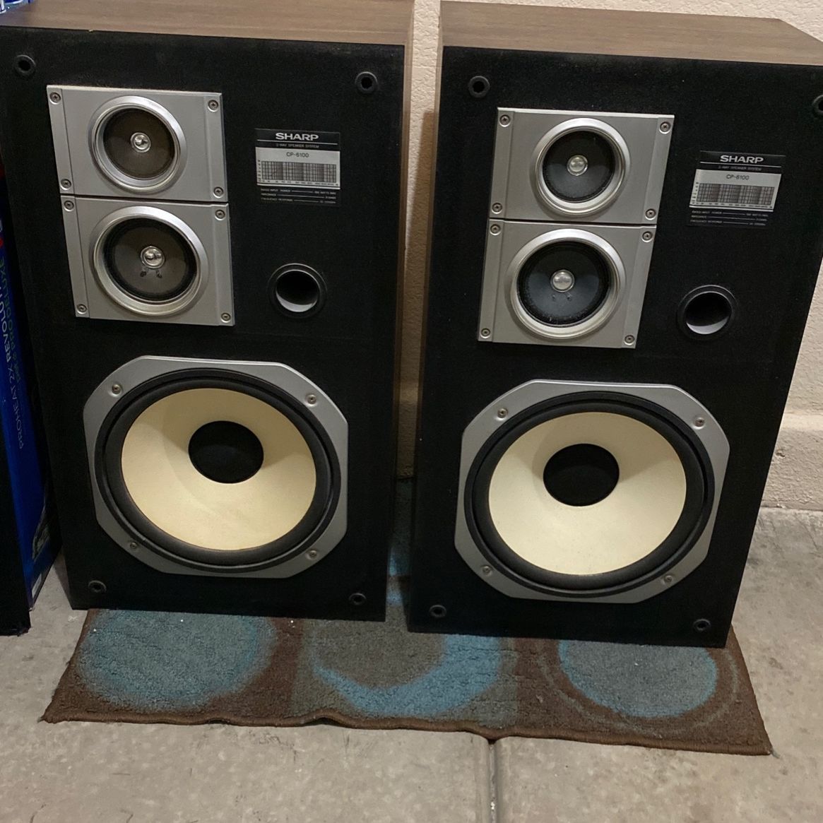 Sharp speakers model CP 6100 -100 Watts & 8-ohm