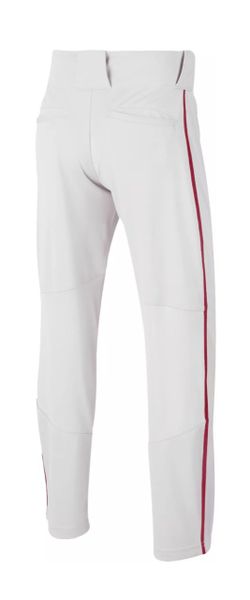 Nike Baseball Pants White with Red Piping
