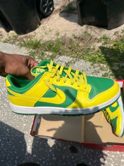 Nike Dunk Low Green and Yellow Sneakers